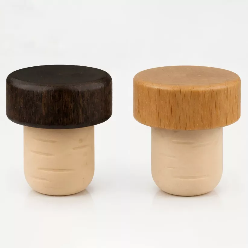 T Shape Wooden Top Synthetic Cork Stopper